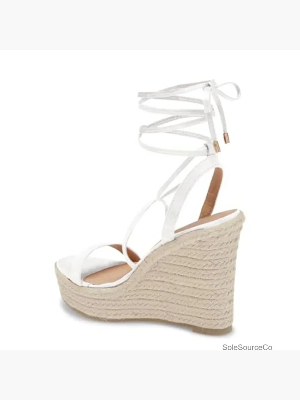 Lace Up Platform Espadrille Wedge Sandals with Ankle Strap Summer